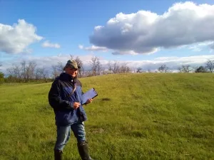 Польовий етап визначення меж території курганів